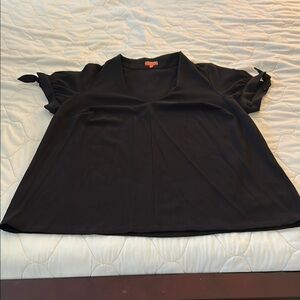 ModCloth Black Tie Sleeves blouse